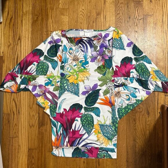 Trina Turk Amazonia Floral Multicolor Women's top sz small - Picture 7 of 13